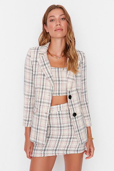 Trendyol Collection Blazer - Ecru - Regular Fit