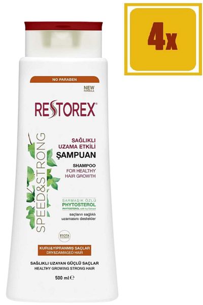 Restorex 500 Ml 4 Pieces Dry and Damaged Hair Shampoo
