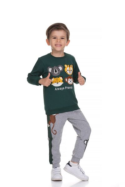Cicitime Monkey Embroidered Boy's Suit