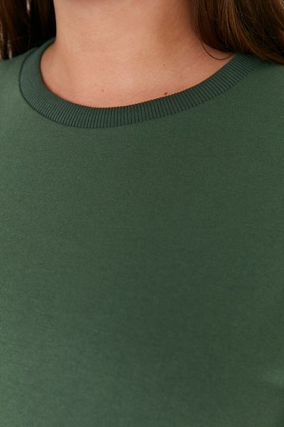 Trendyol Curve Plus Size Sweatshirt - Green - Regular fit