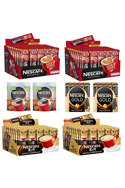 Nescafe Üçü Bir Arada 48'li 2 Paket Sütlü Köpüklü 2 Paket Stick Kahve 20'li 4...