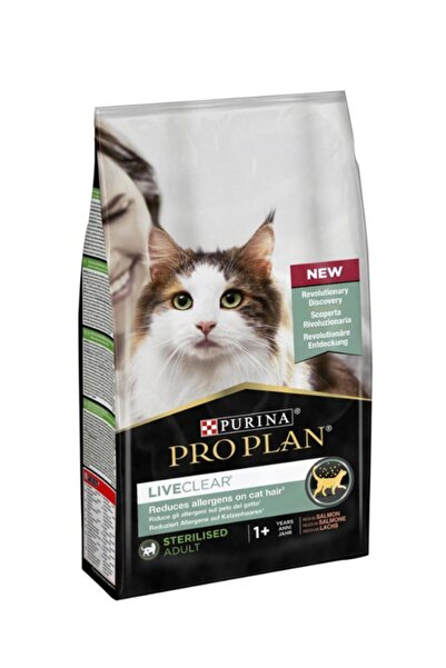 Pro Plan Liveclear Sterilized Somonlu Alleji Önleyici Kedi Maması 1,4 Kg