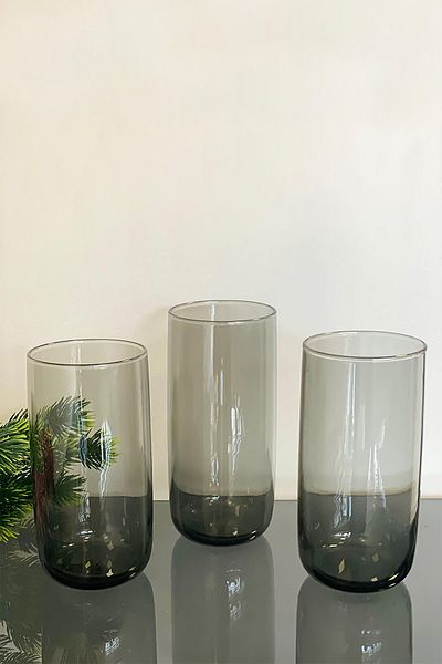 Paşabahçe 365 Cc 3-Piece Iconic Water Glass - Gray