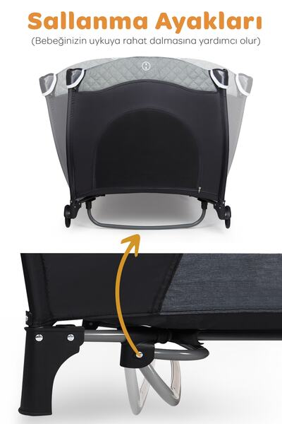 Prego San Diego Plus Dönenceli Oyun Parkı 70*120 Cm 8029