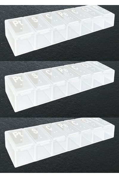 MEFKURE STORE Weekly Daily Medicine Storage Box Transparent - Pill Container 3 Pieces