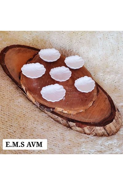 E.M.S AVM 6 Στρείδια με μοτίβο καφέ - Παρουσίαση, Μπολ Λουκούμι και Ζαχαροκάνιστρο (ΧΟΒΙ ΖΩΓΡΑΦΙΣΜΑ ΜΟΝΟ)
