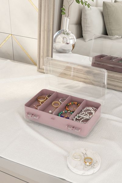 DOVİHOME Makeup and Cosmetics Organizer Dusty Rose