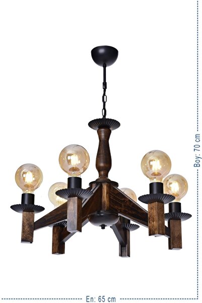 Trendylight Alara 6 Lı Ahşap Modern Ahşap