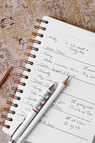 Matt Notebook A5 15x21 Cm Spiralli Lastikli Kareli Tarihsiz Not Defteri Inek