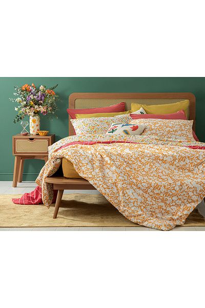 English Home طقم غطاء لحاف قطن وردي مقاس 200x220 سم