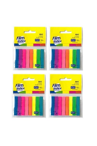 KRAF Film Index 8 Colors X 25 Pages 4 Pack