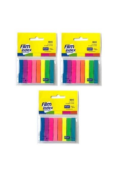 KRAF Film Index 8 Colors X 25 Pages 3 Pack