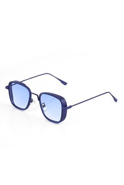 MED Glasses Blue Square Framed Gradient Unisex Sunglasses