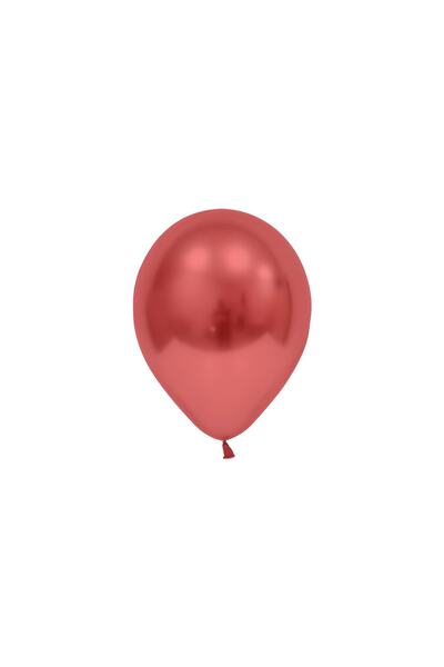 DÜVENCİ TİCARET Red Chrome Balloon - Pack of 10