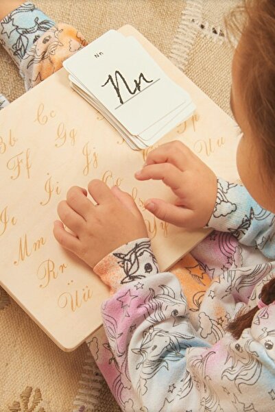 ESLENTA Handwritten Alphabet Learning Cards (English & Turkish)