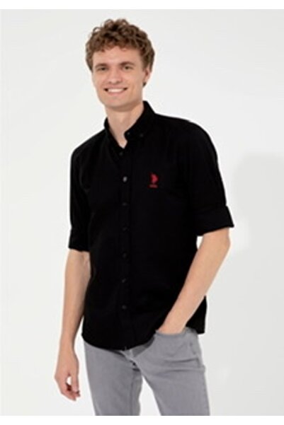 U.S. Polo Assn. Pánská černá košile