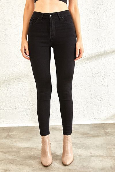 Trn JNS Pantaloni Super Skinny Jeans No Fade Black Jeans Gatherer