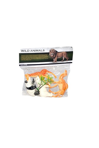 Birlik Oyuncak 2429-72 4'lü Hayvan Seti Panda/zürafa/kutup Ayısı/deve