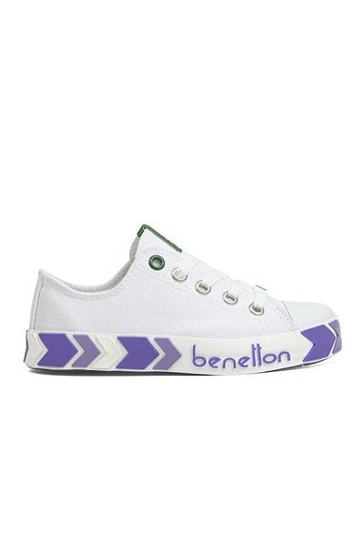 Benetton ® |   Bn-30620-3374 Alb Liliac - Pantofi sport dama