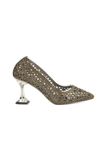 Pierre Cardin ® |   PC-51744-3478 Χακί - Γυναικεία παπούτσια με τακούνι