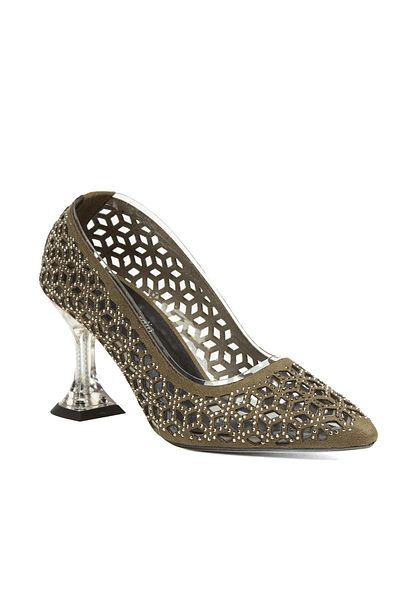 Pierre Cardin ® |   PC-51744-3478 Χακί - Γυναικεία παπούτσια με τακούνι