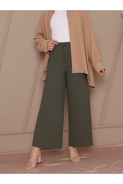 CNG MODA Women's Large Size Elastic Waist Wide Leg Loose Summer Trousers Aerobin