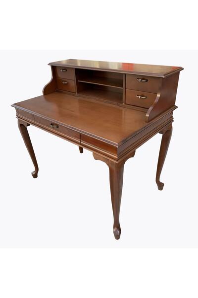 Evim-E Aksesuar Klasik Model Ceviz Renkli Ahşap Lükens Çalışma Masası 70x110