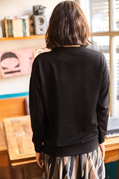 Olalook Жіночий чорний базовий світшот з капюшоном SWT19000566