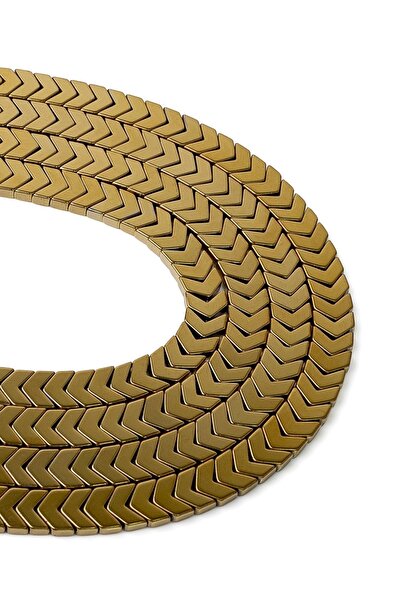 Dünya Doğal Taş 8x3 мм жълт сержант хематит от серията камъни