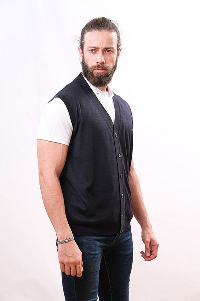 Çukurova Woolen Men's Pocketless Knitwear Vest