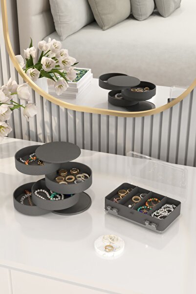 DOVİHOME Makeup Organizer And Cosmetic Storage Box Organizer Set of 2