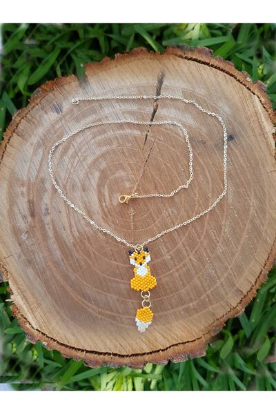 SEARD Miyuki Boncuk El Yapımı Gold Tilki Kolye