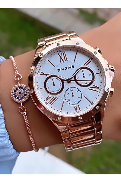 Tom Jones Kadın Kol Saati Çelik Su Geçirmez Garantili Bileklik Hediyeilidir