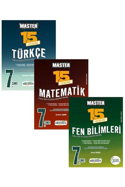 Okyanus Yayınları 7. Sınıf Master 15 Türkçe - 15 Matematik - 15 Fen Bilimleri...