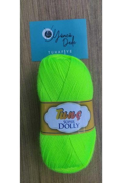 Tunç Dolly 5 Pieces Booties Socks Hand Knitting Yarn Neon Green 0177