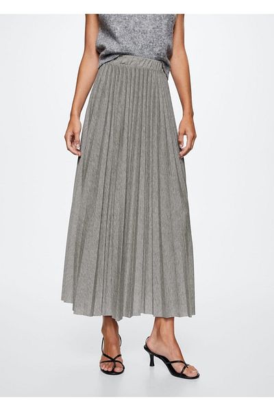 MANGO Woman Pleated Midi Skirt