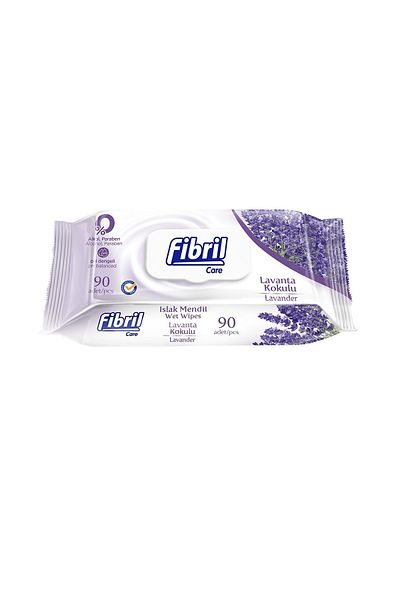 Fibril Lavender Scented Care Wet Wipes - 3x90 Pack 270 Sheets