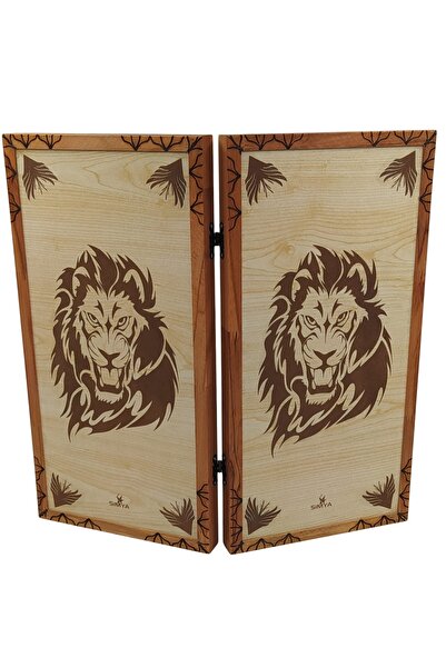 Simya Oyun Aletleri Simya Figür Aslan Baş Tavla Akça Kaplama (el Yapımı)