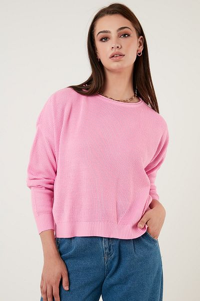 Lela Pulover acrilic moale cu gât crew 6329371