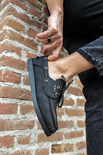 Rainon Store Black Linen Casual Shoes