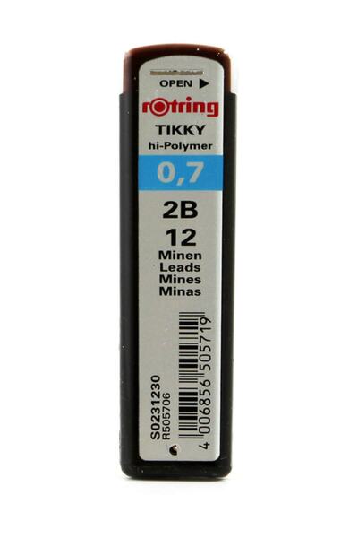 Rotring 0.7 ملم 2 بي تيكي هاي بوليمر قلم رصاص 12 قطعة (6 أنابيب)