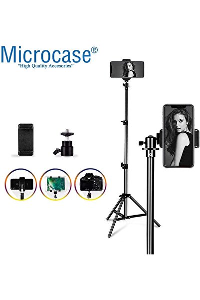 Microcase 3 Ayak Sabitleyici Alüminyum Cep Telefonu Kamera Dslr Tripodu 201 cm Al2496