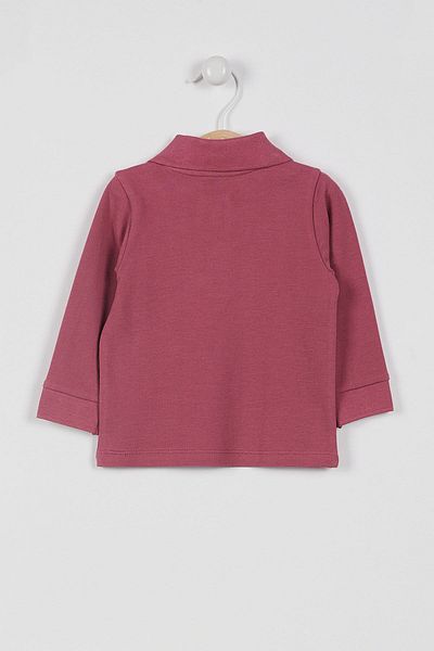 U.S. Polo Assn. Base. Polo Assn Licensed Classic Dusty Rose Baby Long Sleeve Collared Sweatshirt