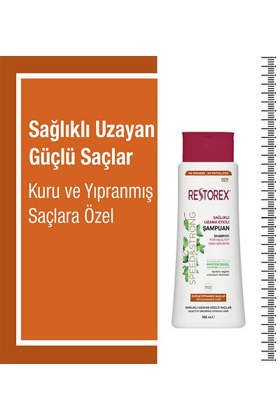 Restorex Healthy Growth Effect Shampoo - Speciální pro suché poškozené vlasy 500 ml