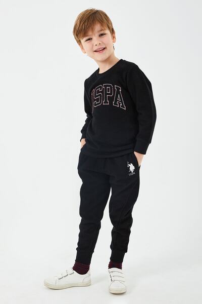 U.S. Polo Assn. Βάση. Σετ φόρμας Polo Assn Licensed Black Boy