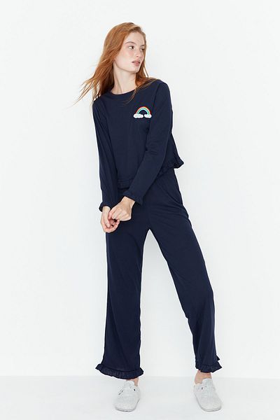 Trendyol Collection Pyjama - Dunkelblau - Unifarben