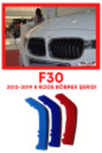 Modifiyecim 3 Serisi F30 2013-2019 8 Rods 3 Renk Stil Panjur Böbrek Şeridi Uy...