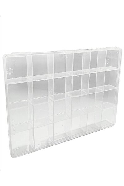 Caglar Accessories 24 Bölmeli Kolye Yüzük Takı Kutusu Organizer Düzenleyici Kutu (25,50 19 Cm )