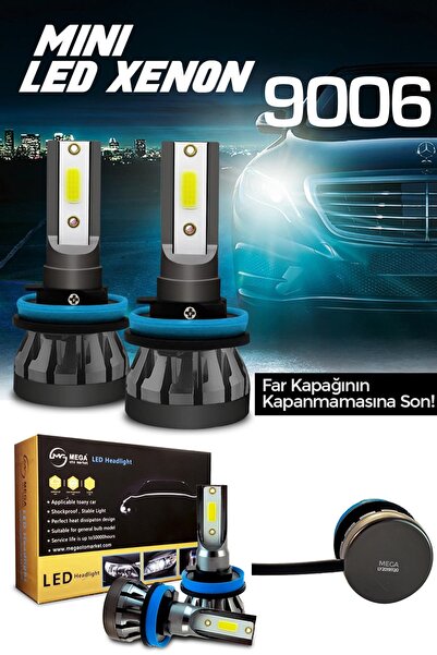 Mega Oto Market Slim Led Xenon Şimşek Etkili Mini Beyaz 9006 Kapak Kapanma Ga...
