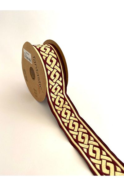 FANTASTIC KURDELE 35069 Woven Border Ribbon